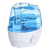 Humidifiers for Bedroom, 2.2L Cool Mist Humidifier 28dB Quiet for kids, Waterless Auto Shut-Off, Dial Knob Control, Easy to Clean with Large Open, 30H Work Time Air Humidifier for Home, Plant, Women