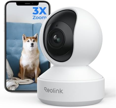 REOLINK 4K Indoor Camera, 3X Optical Zoom, Dual-Band WiFi 6, E1 Z...