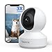 5MP Pet Camera, Wireless Home Security Camera, 2.4GHz/5GHz Dual Band WiFi IP Camera, Pan/Tilt/Zoom Baby Monitor, 2-Way Audio, Night Vision, Support Micro SD Card for Local Motion Recording, E1 Zoom