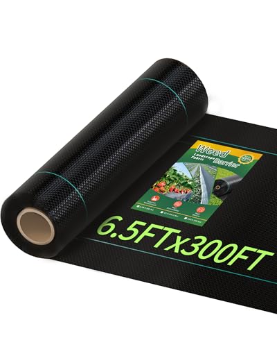 6.5ftx300ft Weed Barrier Landscape Fabric Heavy Duty,...