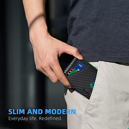 Image of Zitahli Slim Wallet for Men,RFID Blocking Leather Bifold with Money Clip | Minimalist Front Pocket Design, Holds 12 Cards, RFID Protection, Gifts for Men on Birthdays, Father's Day, and Christmas