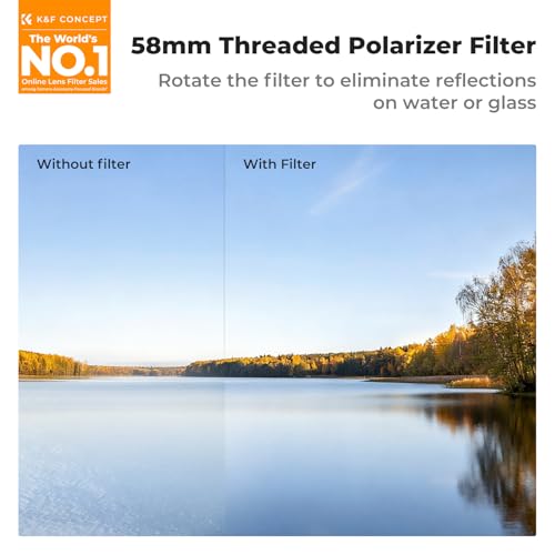 Image of K&F CONCEPT Double-Sided Magnetic Lens Filter Mount Adapter with 58mm CPL Filter, Compatible with iPhone 17 Pro and 58mm Threaded Filters, CPL Filter Compatible with iPhone Camera Lens