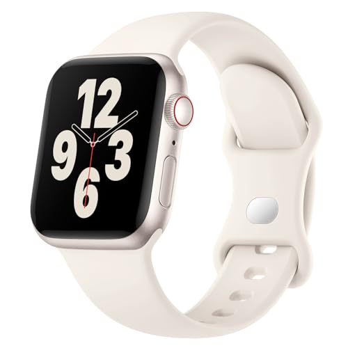 Silicone Band Compatible with Apple Watch Bands for Women 40mm 44mm 45mm 46mm 38mm 41mm 42mm 49mm Ultra Men, Sport Strap for iWatch Bands Series 10 9 8 7 6 5 4 3 SE