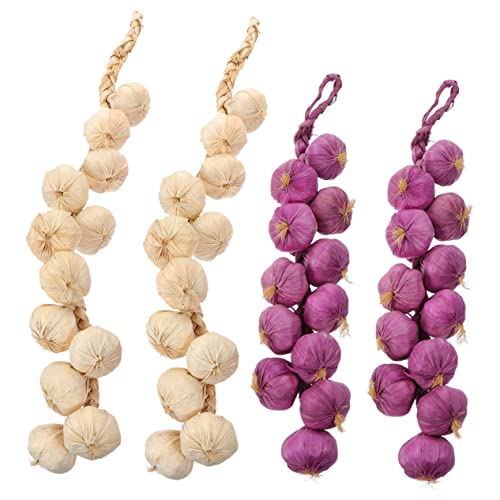 LIFKOME 4pcs Strings Garlic Skewers Hanging Skewers Light House Decorations for Home Wreath Home Accessories Decor Christmas Decor Household Decor Kids Decor Photo Toy Child Foam
