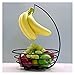 Owoce miseczki nowoczesny design warzywo bananowy hak rdzy odporny na rdzy biuro żelazo stojak metalowy pojemnik kuchnia magazyn koszyk owocowy koszyk jelito (Color : Black)