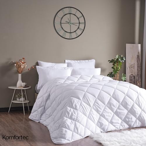 Komfortec Winterdecke 135x200 cm, 440gsm, warme Bettdecke für Winter, Decke Antiallergisch Blanket, Weiß – Ansicht 2