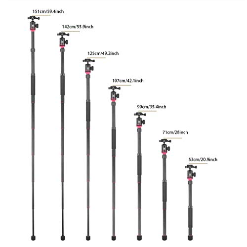 FEANG 59-Zoll-Stativ for Kamera, leichtes Aluminium-Stativmonopod mit 360 Grad Kugelkopf und Tragetasche for Reisen und… – Bild 4