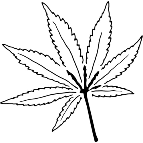 Azeeda \'Hanfblatt\' Wiederverwendbare Schablone – Strapazierfähige dekorative Vorlage zum Malen und Sprühen auf Wänden, Fliesen, Holz, Stoff & Bastelprojekten – XXL (A2) (WS00047554)