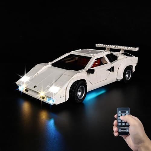 Kyglaring LED Lighting Kit, Compatible with leg0 10337 Lamborghini Countach 5000 Quattrovalvole Model,leg0 Sets Not Included!(RC Version)