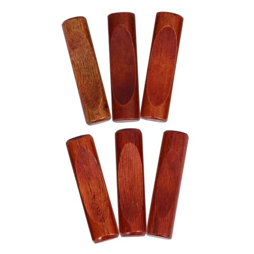 KICHOUSE 6Pcs Natural Wooden Chopstick Rest Elegant Spoon Holder for Dining Table Rustic Design Easy to Clean for Home Decor and Housewarming