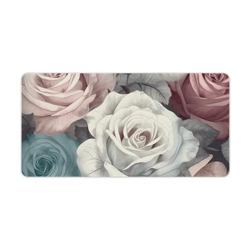 Tapis de souris de jeu jaune et gris 61x30,5 cm pour bureau à domicile