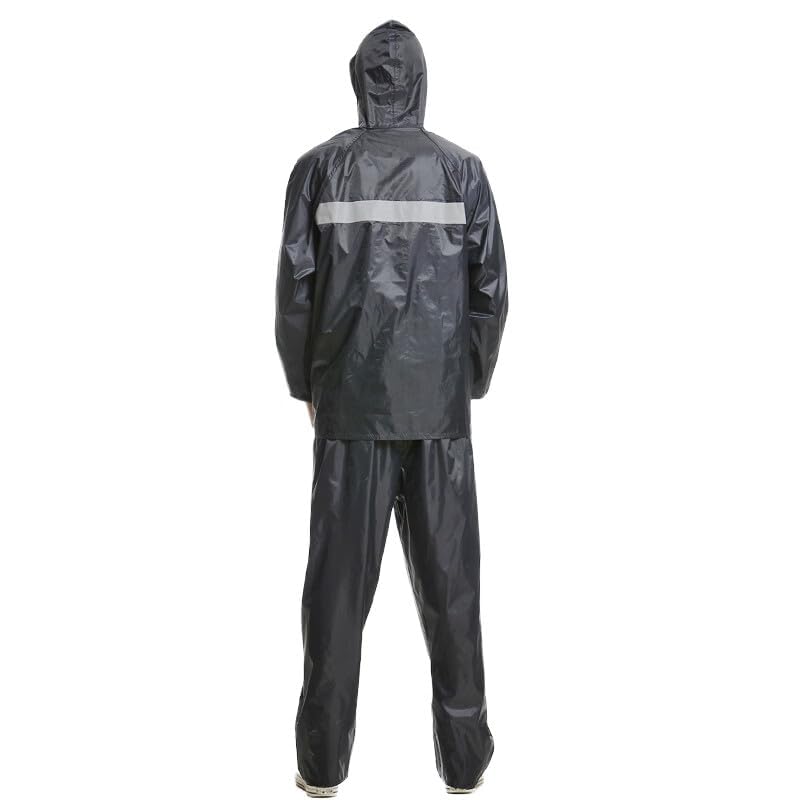 Image of Adult Rain Suits for Men Waterproof Thickening Rain Coats Hooded Breathable Rain Gear for Fishing