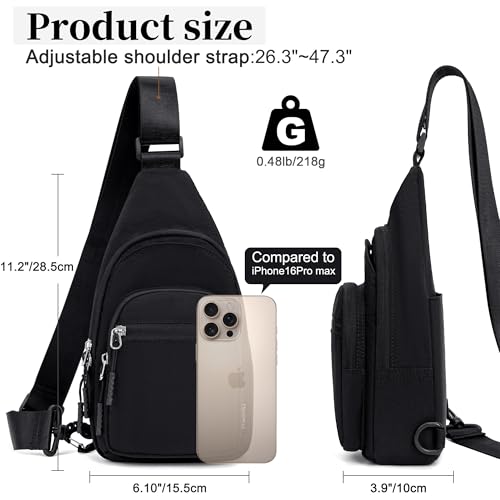nuoku Small Sling Bag for Women Man Crossbody Chest Bag Lightweight Purse for Travel, Daily Use, and Outdoors4