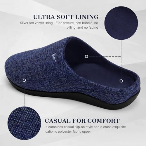 ERGOfoot Orthotic Slippers with Arch Support for Plantar Fasciitis Pain Relief, Comfortable Orthopedic Clog House Shoes with Indoor Outdoor Anti-Skid Rubber Sole3