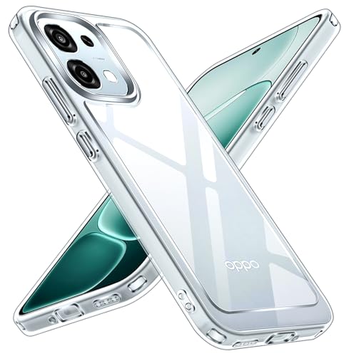 iVoler Przezroczysta obudowa zapobiegająca żółknięciu do Oppo A6 Pro 4G / 5G, [odporna na wstrząsy klasy wojskowej] HD przezroczysta obudowa z amortyzacją uderzeń i cienka, odporna na zarysowania