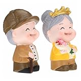 MERRYHAPY 2 piezas Figuras de Resina Decorativas para Tartas Aniversario Boda Adornos Románticos para Decoración Hogar Regalo Parejas San Valentín Elegante