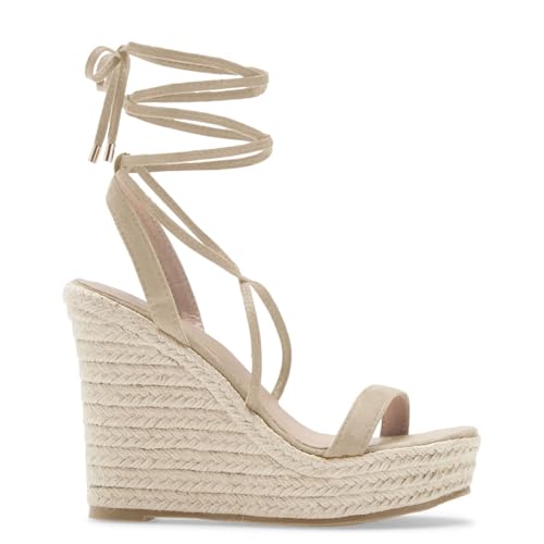 Women's Espadrille Wedges Lace Up Platform Ankle Cross Strap Slingback Summer Dress Sandals2