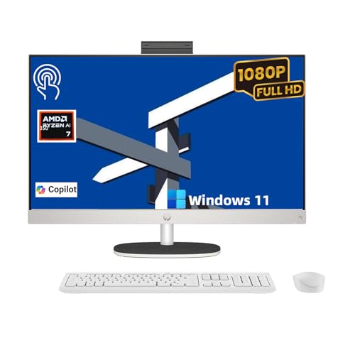 Image of Customized Computer,Create Using HP 27 inch Touchscreen All-in-One PC, AMD Ryzen AI 7 350 Processor, 32 /64GB DDR5 RAM, 2 /4TB SSD, Full HD IPS Display, Copilot+ PC,Wireless KB & Mouse