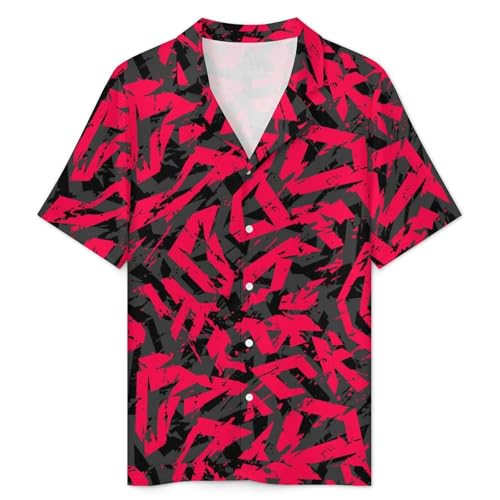 Mens Short Sleeve PJs Set Retro Summer Soft Pajama Short Set 2 Piece Loungewear Hawaiian Shirts Shorts Sets Sleepwear2