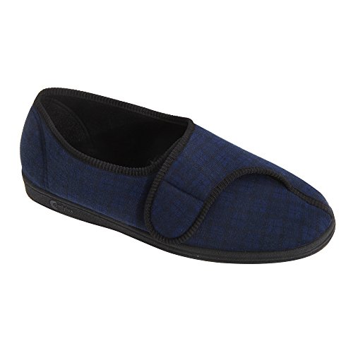 Comfylux Paul - Chaussons à Scratch - Homme (45 EUR) (Bleu Marine) Cover
