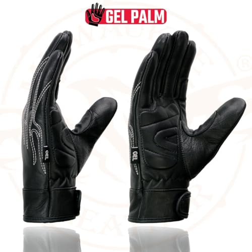 Image of Milwaukee Leather Men's Leather Motorcycle Gloves - Gel Padded Palm, Adjustable Wrist, Riding Gloves - 5X-Large