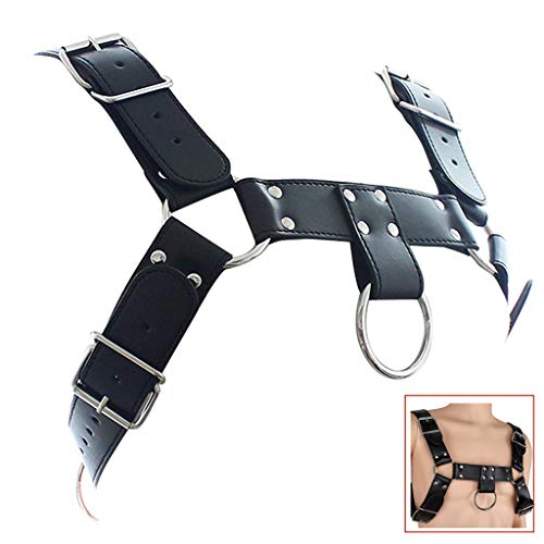 Preisvergleich Produktbild PU Leder Mode Verstellbarer Leder Brustgürtel Schnalle Gurt Herren