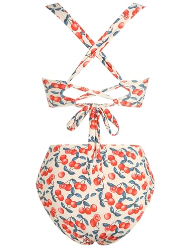 ZAFUL Women's High Waisted Bikini Sets Twist Front Tummy Control Two Piece Swimsuit Bathing Suit3