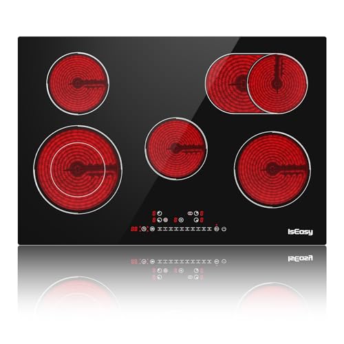 Placa de vitroceramica 5 zonas Placa cocción vitrocerámicade 8600 W 77cm 9 niveles de potencia,...