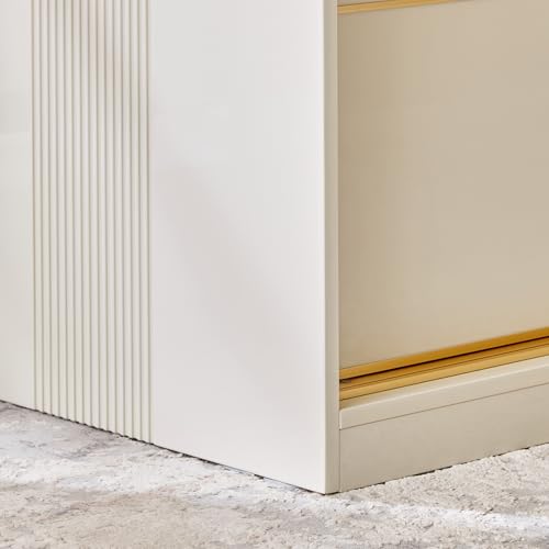 Image of Home Centre | Modern | Engineered Wood | 2 Door Sliding Wardrobes | with Mirror | Cream | 1 Year Warranty