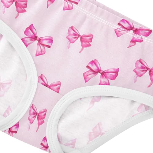 Cotton Girls Underwear Toddlers Pink Watercolor Bows Panties Little Girl Fun Briefs Girls Undies 2t4
