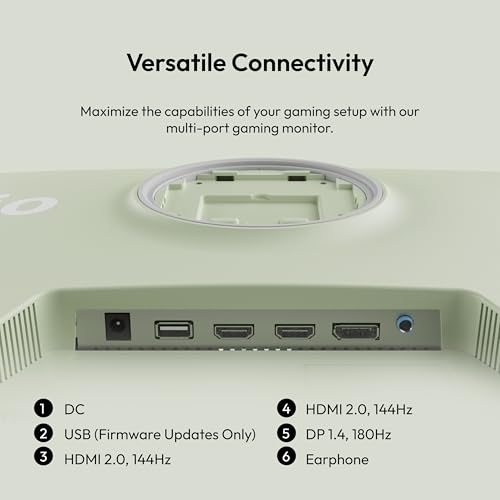 Image of Pixio PX278 Wave Mint Green 27 inch 180Hz Refresh Rate Quad HD 1440p Resolution Fast IPS Panel 1ms GTG Response Time Built-in Speakers Gaming Monitor with AMD FreeSync