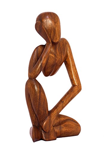 Estatua Decorativa Abstracta de Madera 12 pulgadas miniatura 4