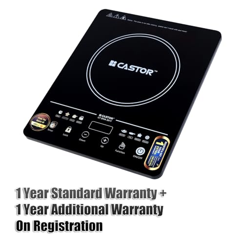 Image of IBELL 2000W Induction Cooktop Castor DIVA with Touch Control, Auto Shut Off, Overheat Protection, Fast Cooking, Energy Efficient, 2 Year Warranty, Black