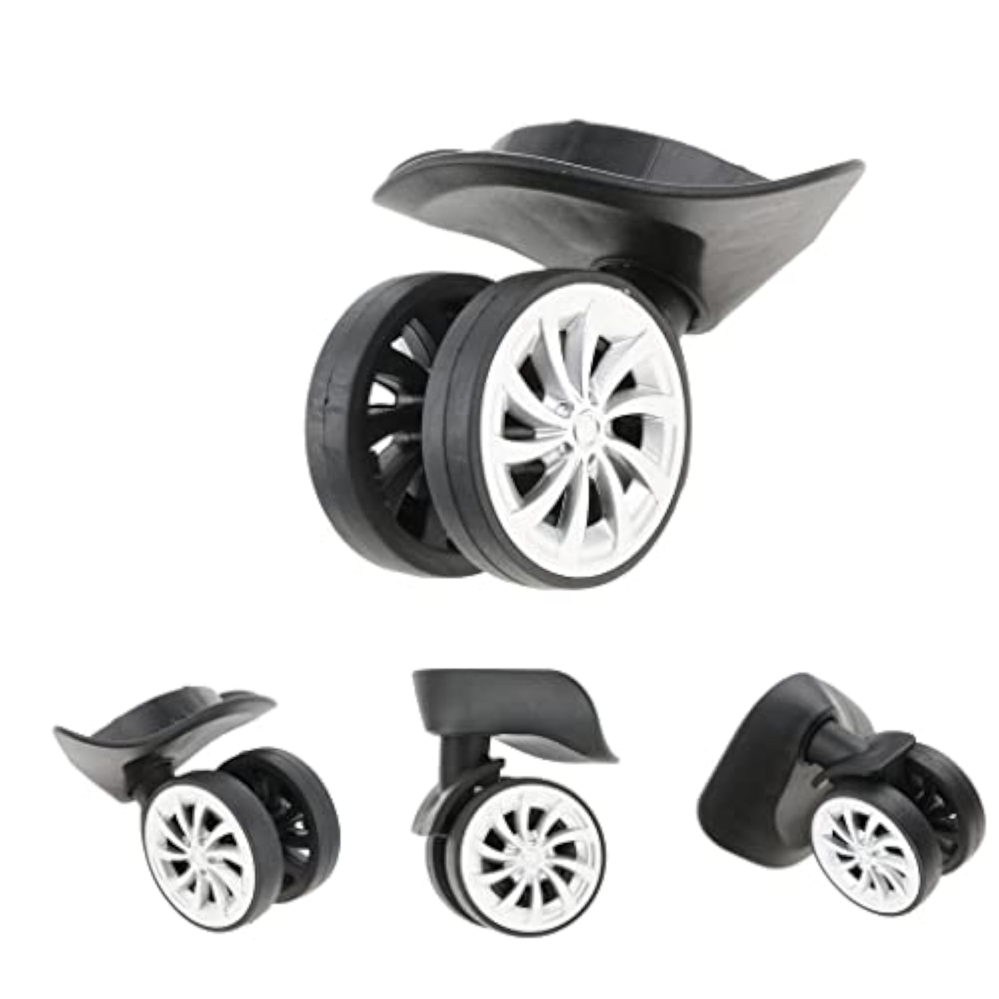 Luggage Suitcase Mute Swivel Wheels, 2 Pairs