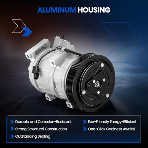 158334 Air Conditioning A/C Compressor with Clutch Compatible with Acura MDX ZDX 2010-2013 3.7L V6, Compatible with Honda Odyssey 2008-2017, for Pilot 08-15, for Ridgeline 09-14 3.5L V6 GAS