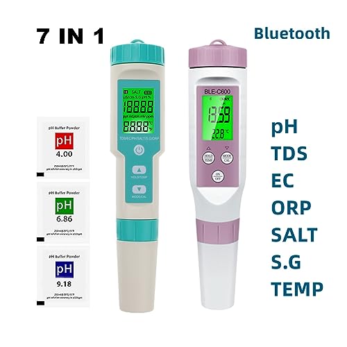 Testeur de qualité de l'eau avec écran rétroéclairé 7 en 1 PH EC Temp - 3