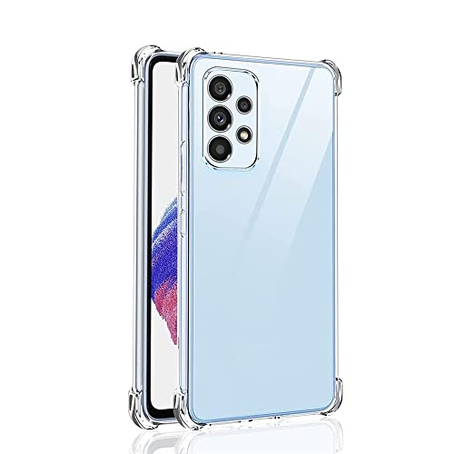 Galaxy A53 5G 用の ケース クリア 超薄型 全面保護 四隅がエアクッション構造 SC-53C SCG15 ギャラクシー A53 カバー ソフトカバー ストTPU 耐衝撃 ケース【ストラップホール付属 ネックストラップ付】黄変防止 柔らかい すり傷防止 指紋防止 耐久 携帯便利 ワイヤレス充電対応 Galaxy A53 5G