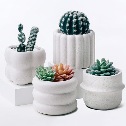 Ceramic-Succulent-Pots-Set-of-4-Small-Planters-for-Indoor-Plants-4x4-Inch-Decorative-Plant-Pots-Modern-Home-Decor