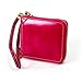 Produktbild Serious Lamp Kurzem Geldbörse mit Reißverschluss Münzgeldbörse Vintage-Brieftasche, Leder Anti-Diebstahl RFID-Damenbörse Mehrere Fächer,Rose red