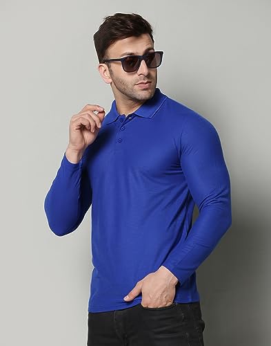 Image of INKKR Full Sleeve Men's Solid Polo Neck T-Shirt Combo