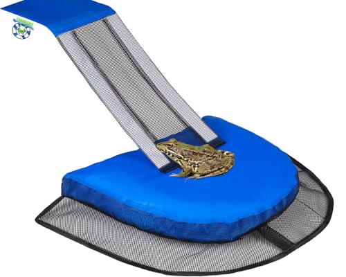 Pro Pool Animal Escape Ramp - Floating Frog Saver Log for Swimming Pools, Durable Critter Ramp,Summer Small Animal Rescue,Animal Escape Platform, Prevent Drowning with Easy Installation (Blue-1Pack)