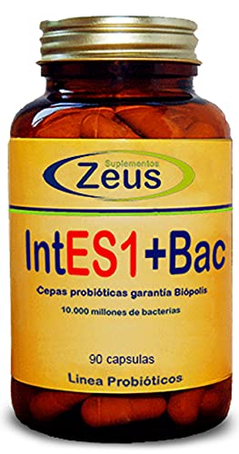 INTES1+BAC | Contribuye a equilibrar y regular la microbiota intestinal | Complemento Alimenticio a base de Fibersol- 2, Probióticos y Almidón de patata | 100% Vegano | 90 Cápsulas Vegetales