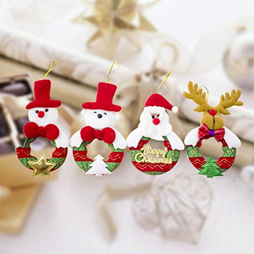 Toyvian Natal Pendurado Bonecos de Tecido Ãrvore de Natal Pendurado Papai Noel Boneco de Neve Urso A