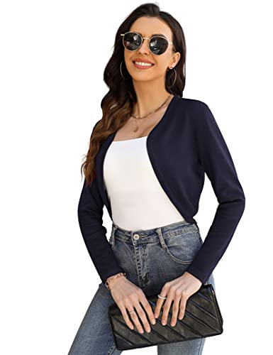 Leichte Strickjacke Damen - Eleganter Cardigan Vorne Offen Für Büro & Alltag