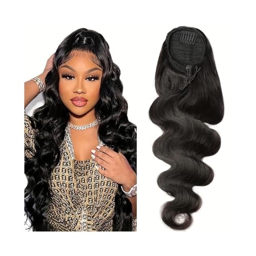 Coleta de cabello humano ondulado Remy con cordón para volumen inmediato