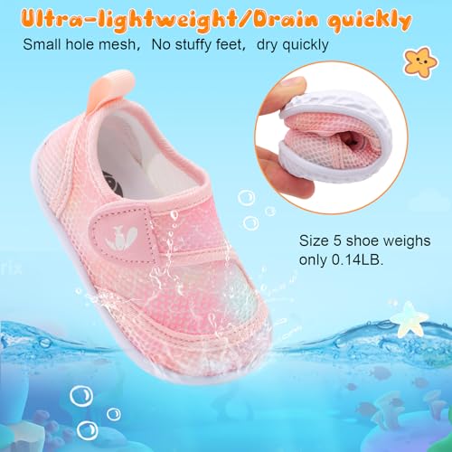 Image of FEETCITY Toddler Water Shoes Boys Girls Swim Shoes Quick Dry Kids Aqua Socks Barefoot for Beach Swimming Pool