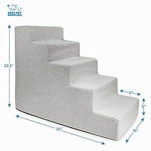 Best-Pet-Supplies-Dog-Stairs-for-Small-Dogs-Cats-Foam-Pet-Steps-Portable-Ramp-for-Couch-Sofa-and-High-Bed-Non-Slip-Balanced-Indoor-Step-Support-Paw-Safe-No-Assembly-Sand-5-Step - Cucciolini Doodles   Best-Pet-Supplies-Dog-Stairs-for-Small-Dogs-Cats-Foam-Pet-Steps-Portable-Ramp-for-Couch-Sofa-and-High-Bed-Non-Slip-Balanced-Indoor-Step-Support-Paw-Safe-No-Assembly-Sand-5-Step