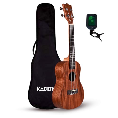 Kadence UKC03C Concert 23' Acoustic Ukulele | Mahogany Wood | Comes with Bag | Includes Learning...