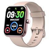 スマートウォッチ iPhone対応 アンドロイド対応 Bluetooth5.3通話機能 Line/X/SMSメッセージ通知 音声アシスタント 1.83インチ超精細画面 200+文字盤 100+運動モード IP68防水 バンド交換可能 カメラ制御 音楽再生 天気予報 長持ちバッテリー 軽量 メンズ レディース (ピンク) image