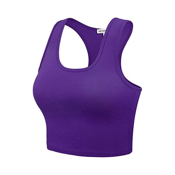 HATOPANTS-Womens-Cotton-Racerback-Basic-Crop-Tank-Tops Women Sleeveless Racerback Camisole Tank Crop Top Premium Cotton Shirts Purple S